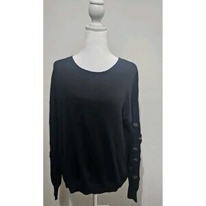 J.‎ Society women's Animal Print Pullover  sweater size Medium Black Brown Artsy